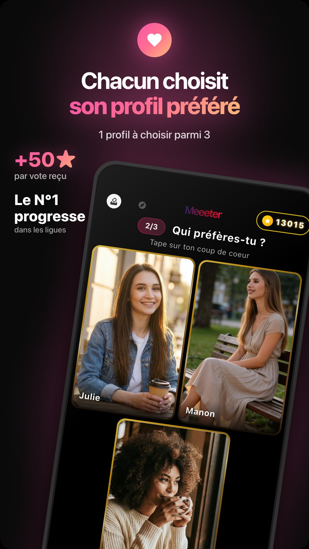 Ecran de vote Meeeter