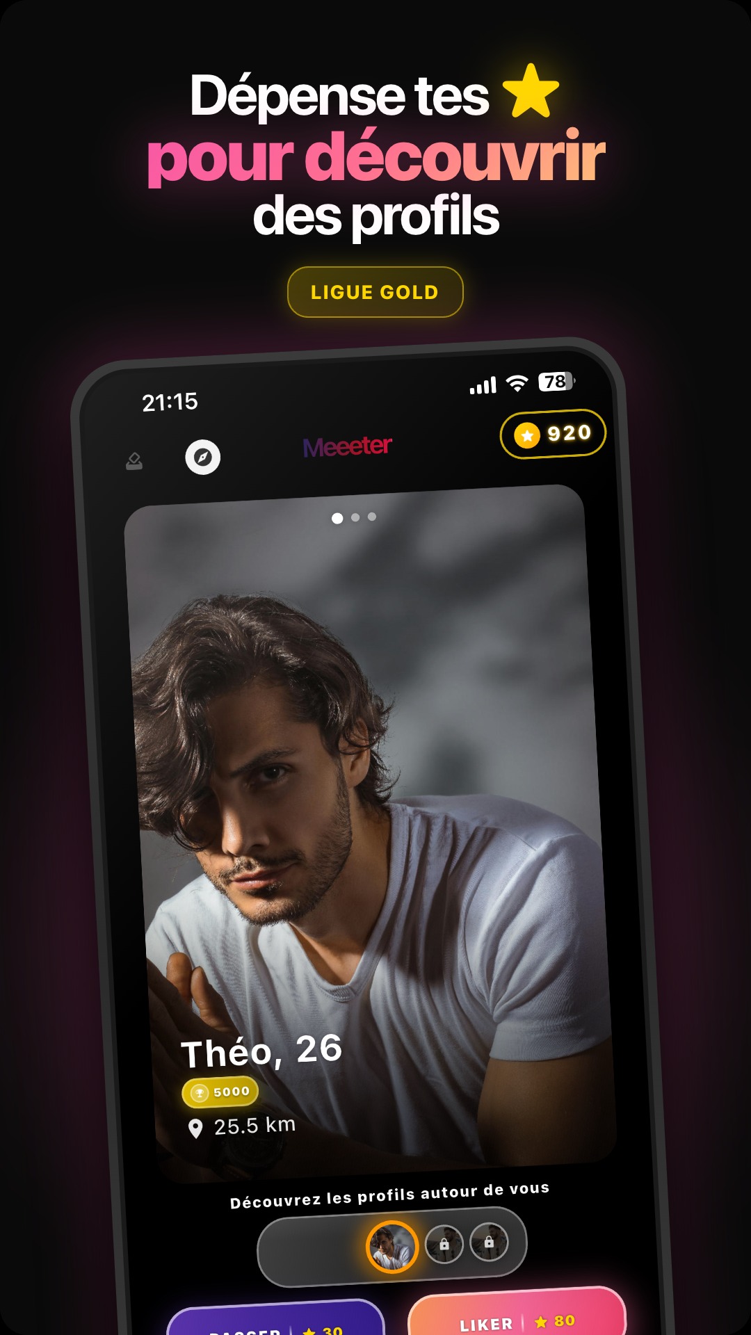 Découverte de profils Meeeter