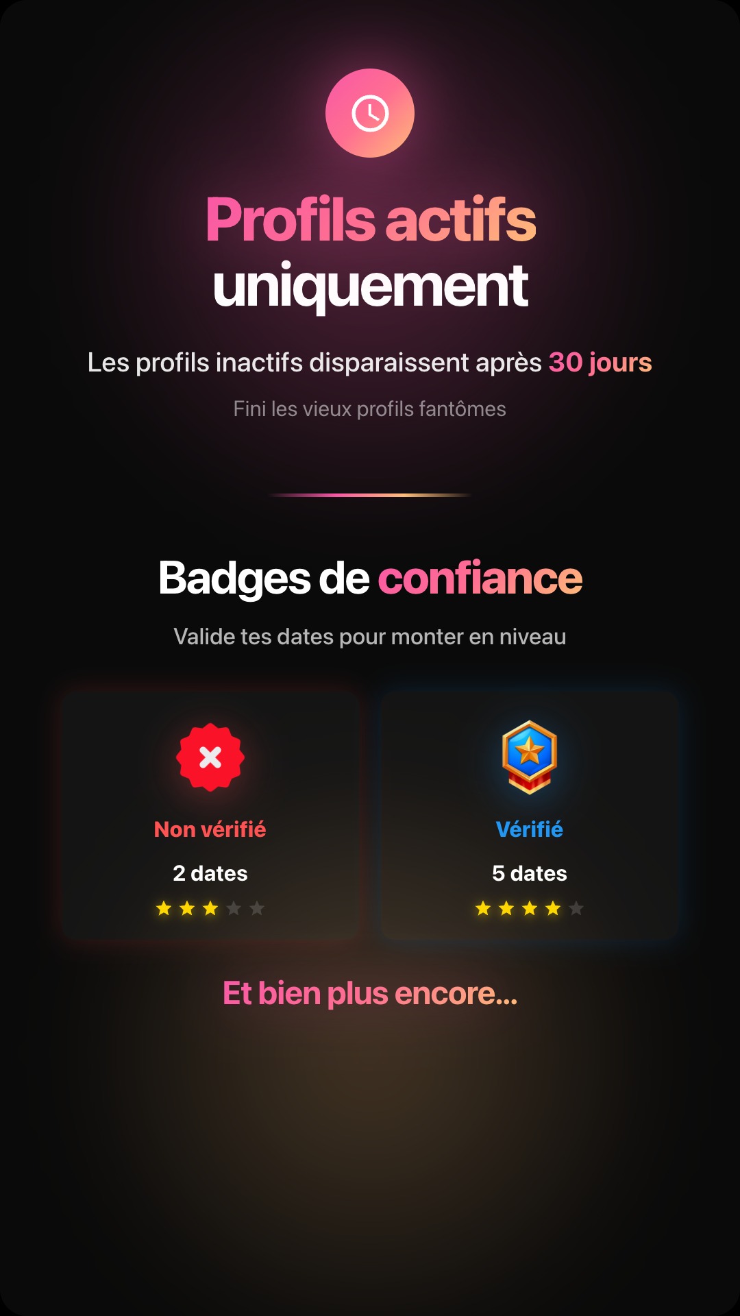 Badges de confiance Meeeter